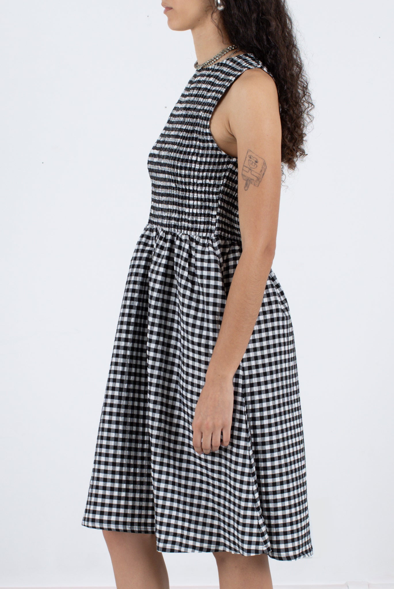 Garden Dress - Black Check
