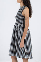 Garden Dress - Black Check