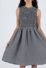 Garden Dress - Black Check