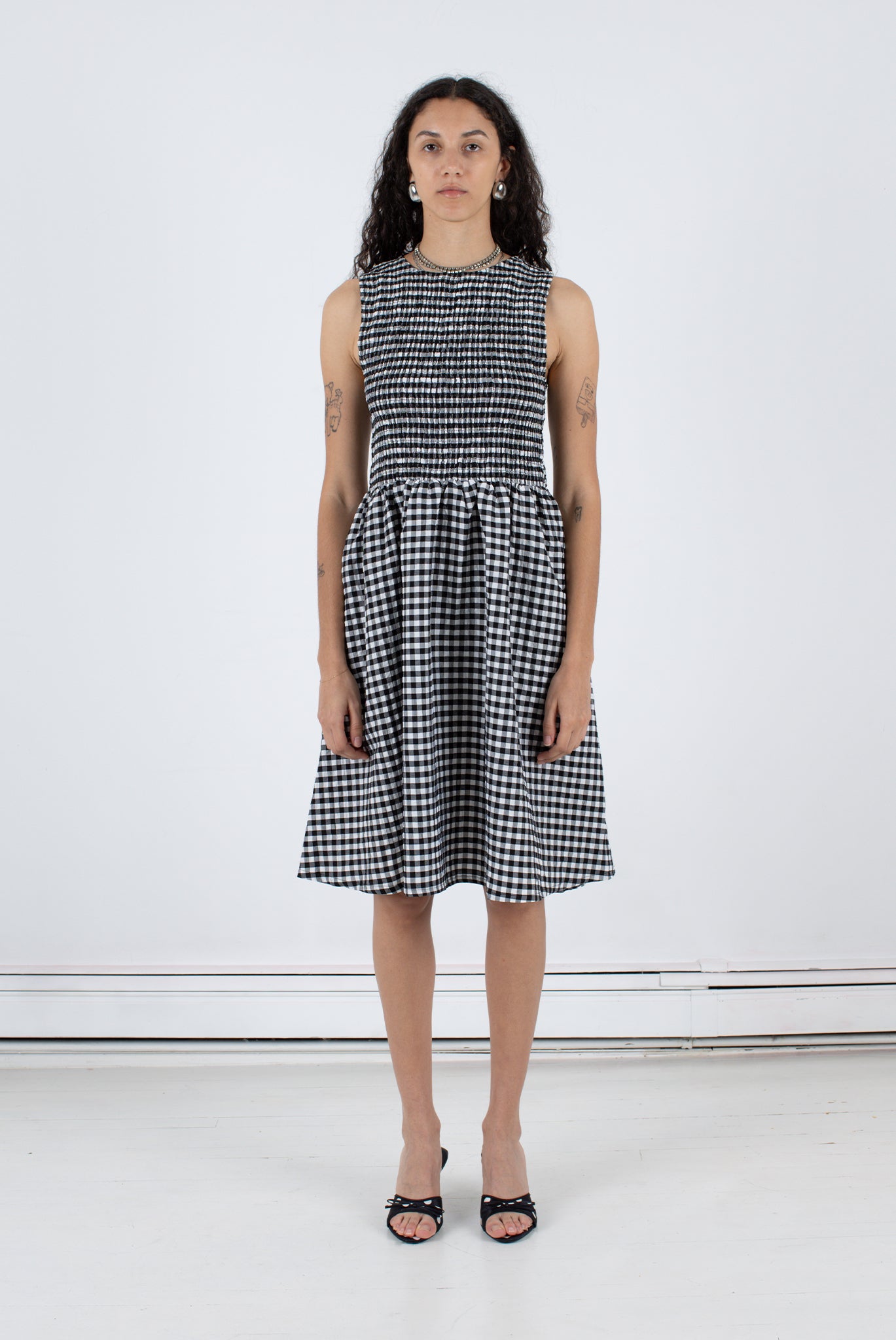 Garden Dress - Black Check