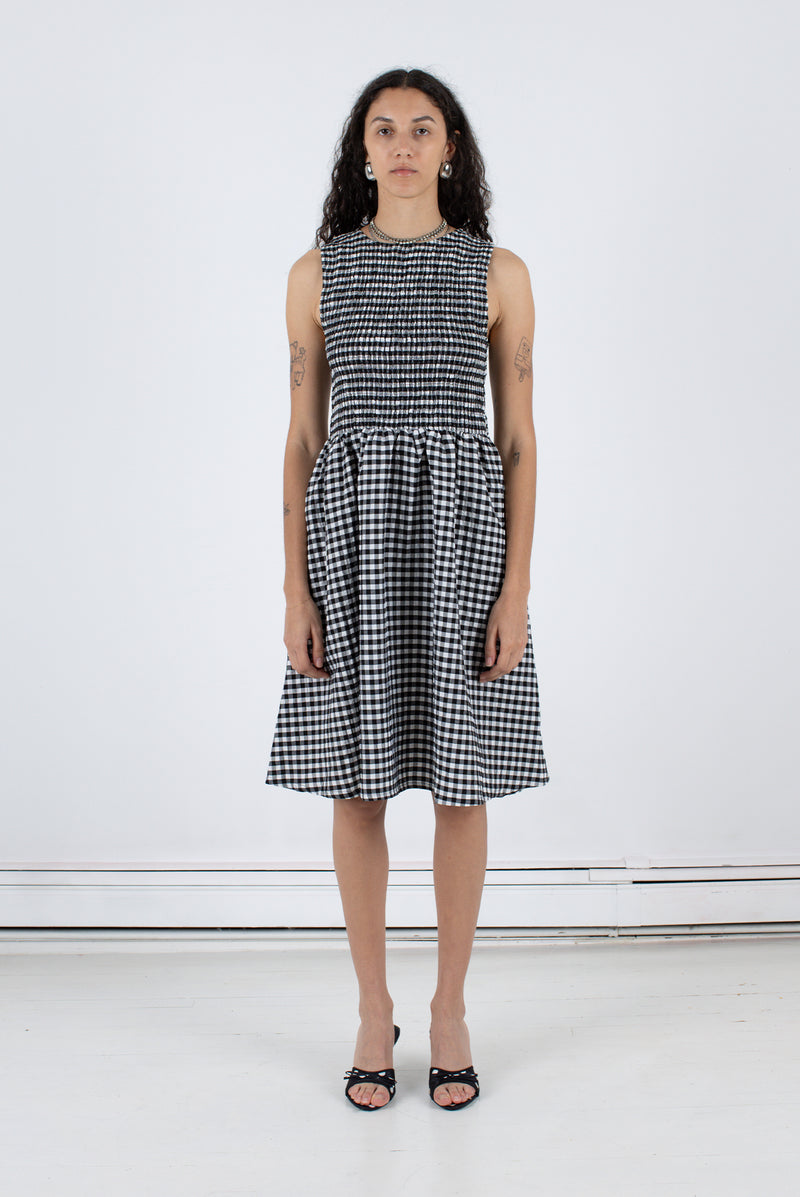 Garden Dress - Black Check