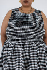 Garden Dress - Black Check
