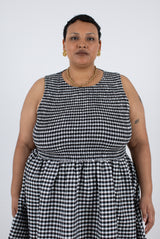 Garden Dress - Black Check
