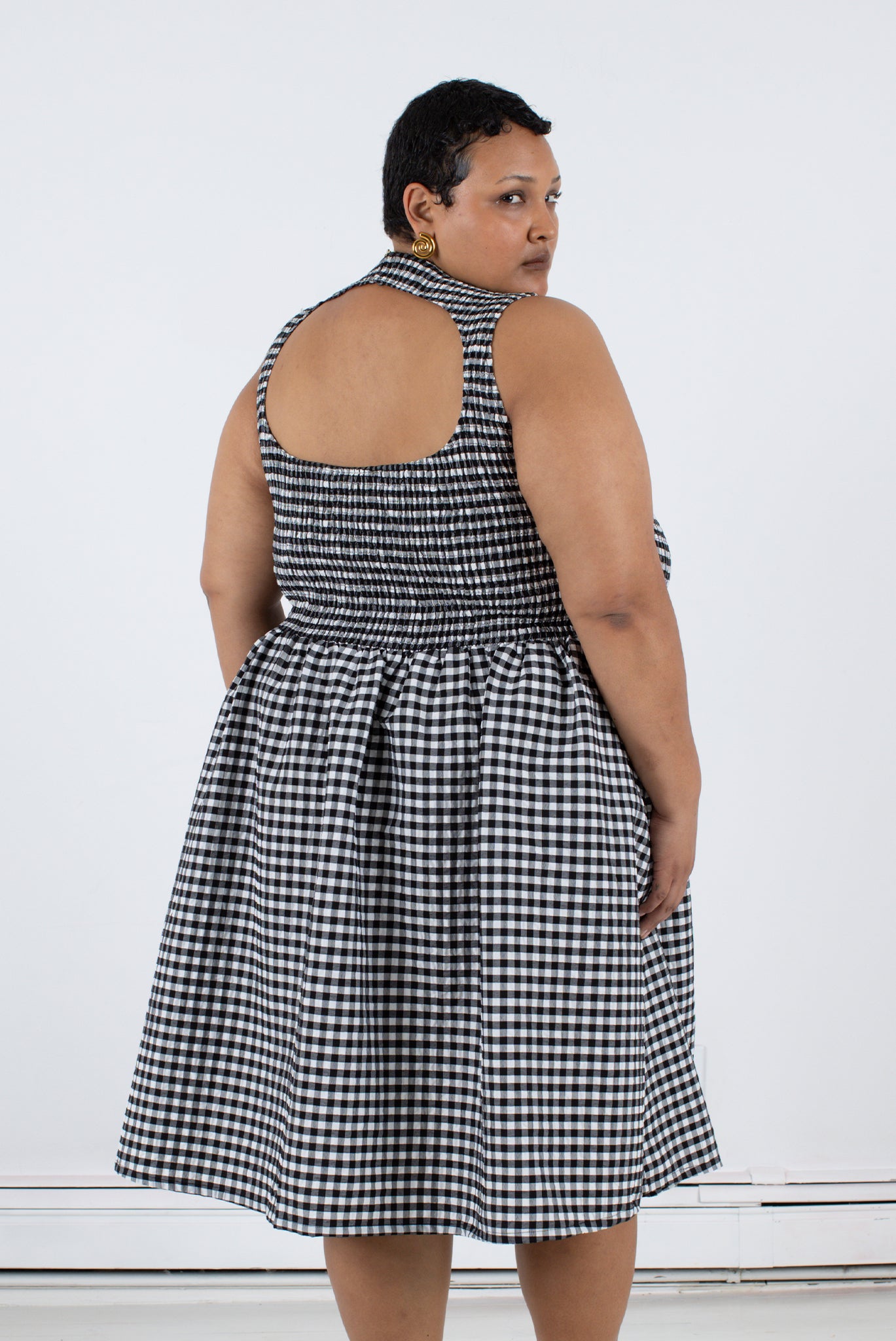 Garden Dress - Black Check