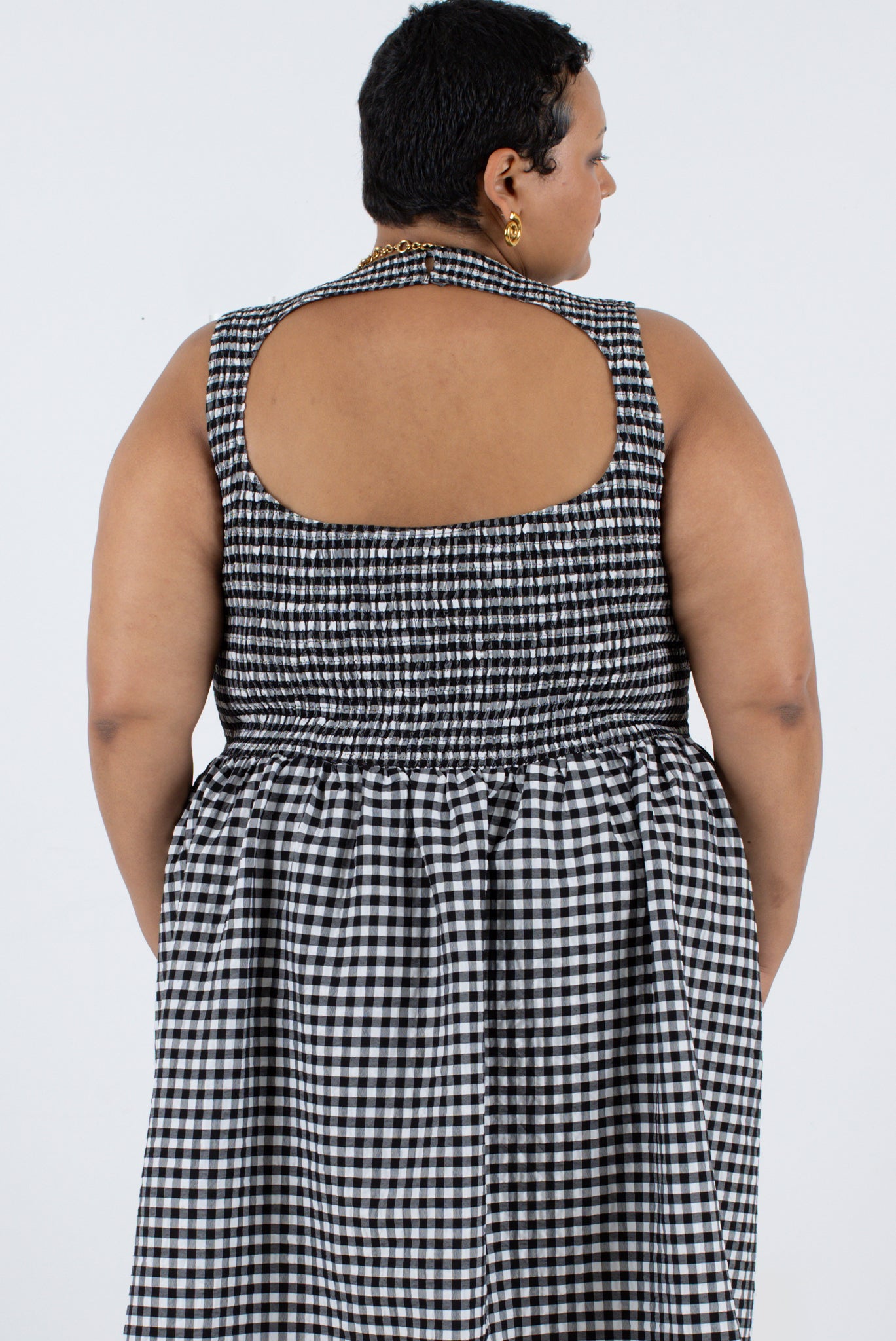 Garden Dress - Black Check