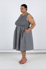 Garden Dress - Black Check