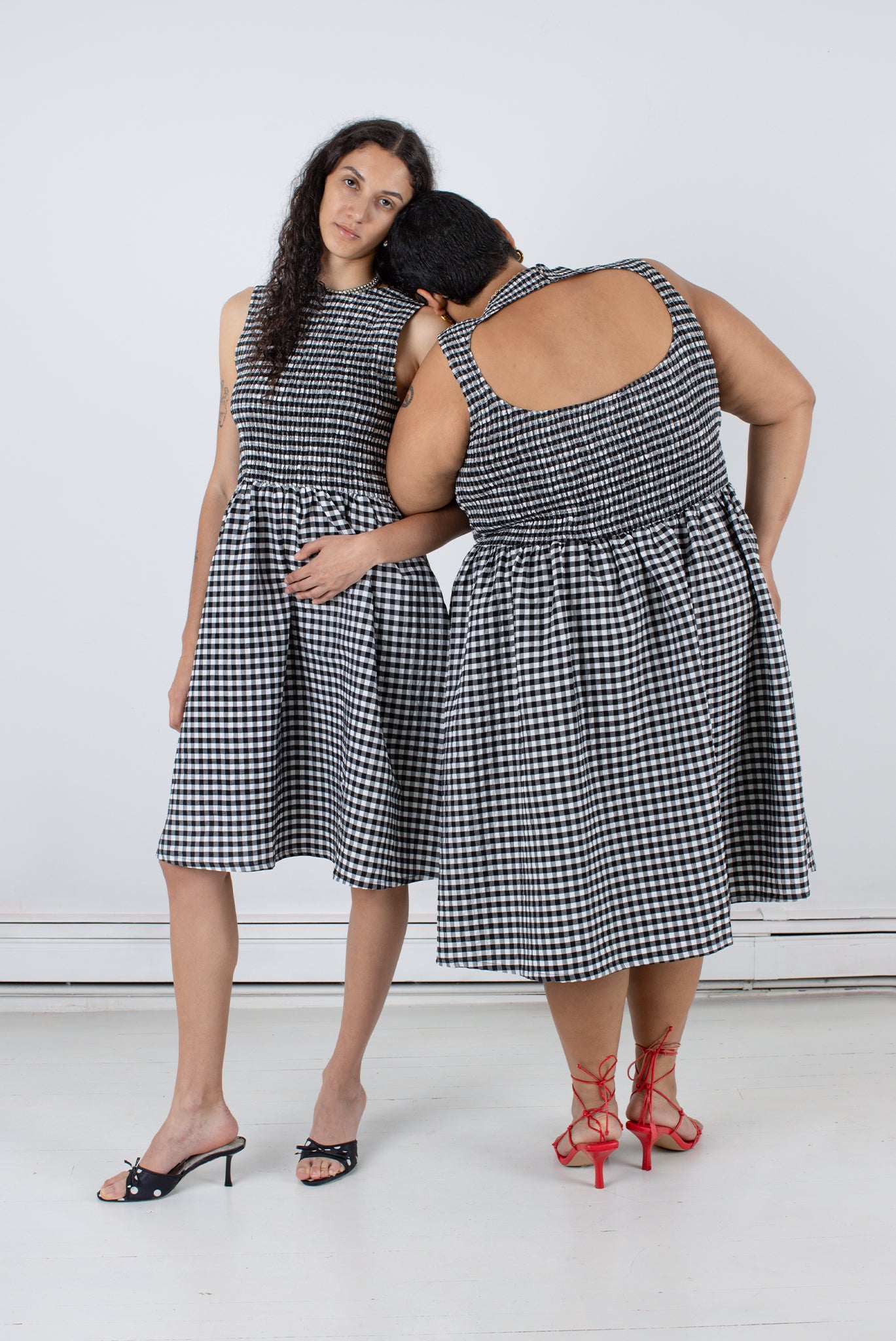 Garden Dress - Black Check