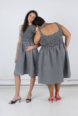 Garden Dress - Black Check