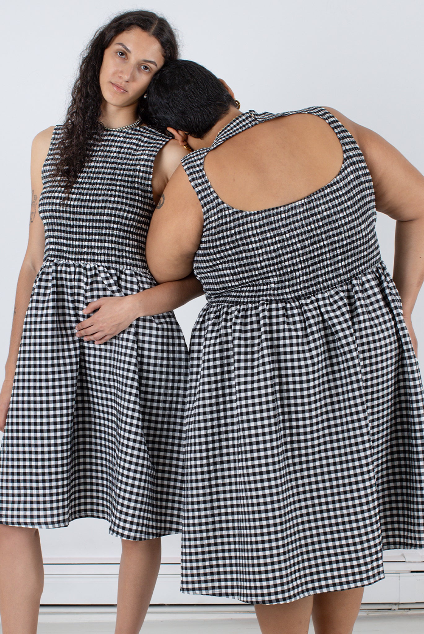 Garden Dress - Black Check