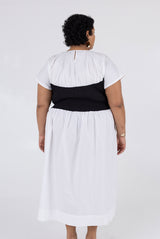 London Dress - White/Black