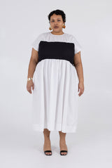 London Dress - White/Black