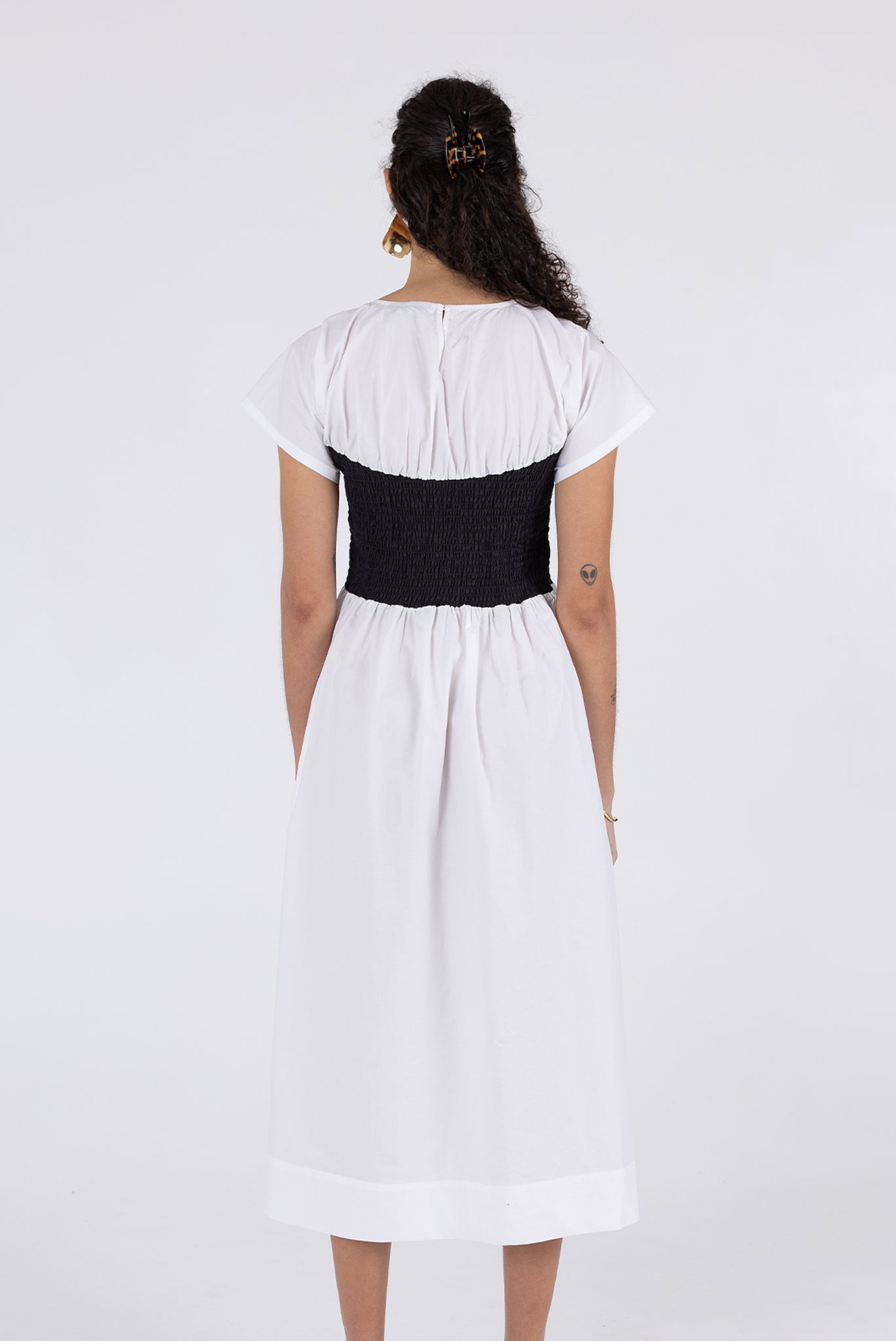 London Dress - White/Black