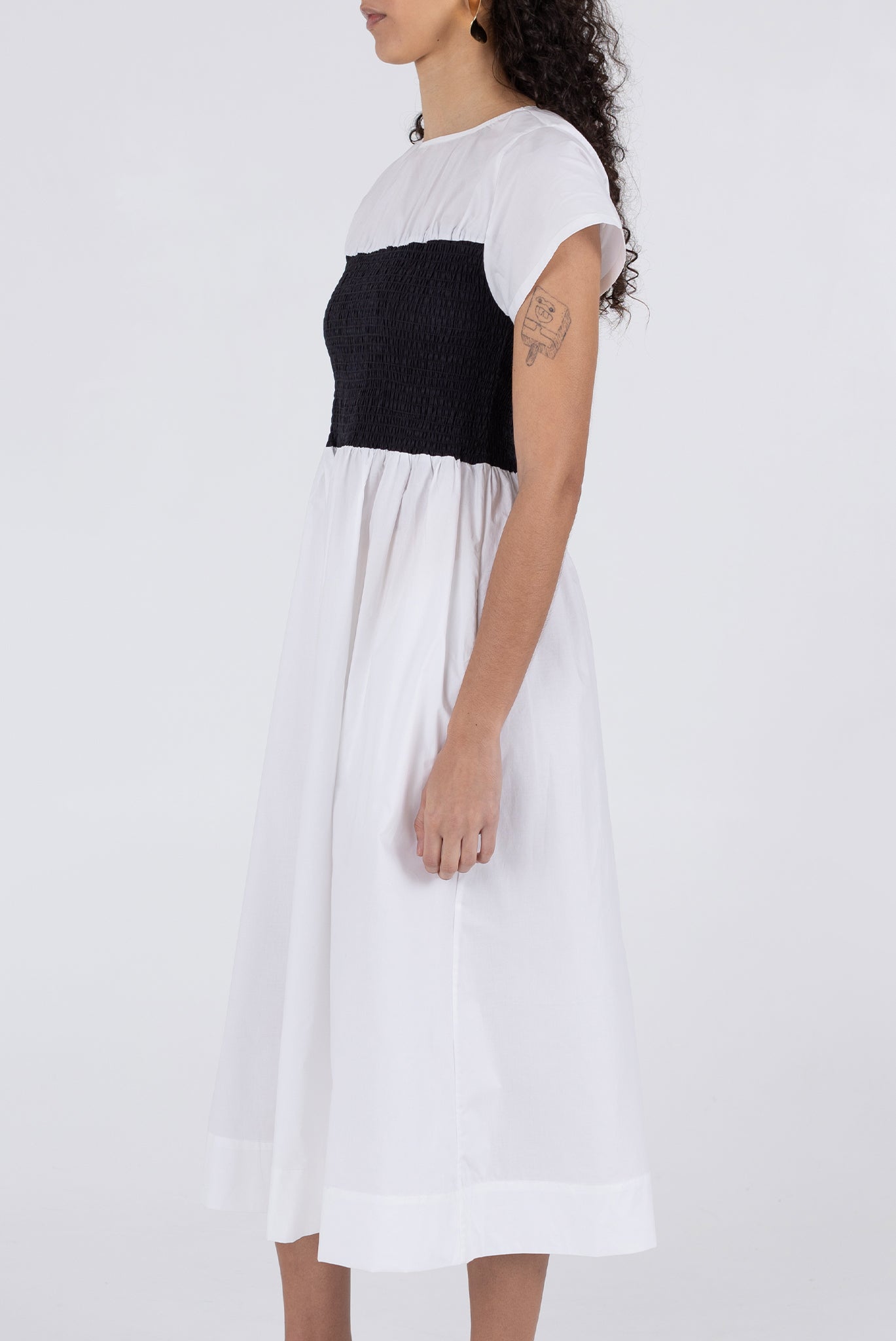 London Dress - White/Black