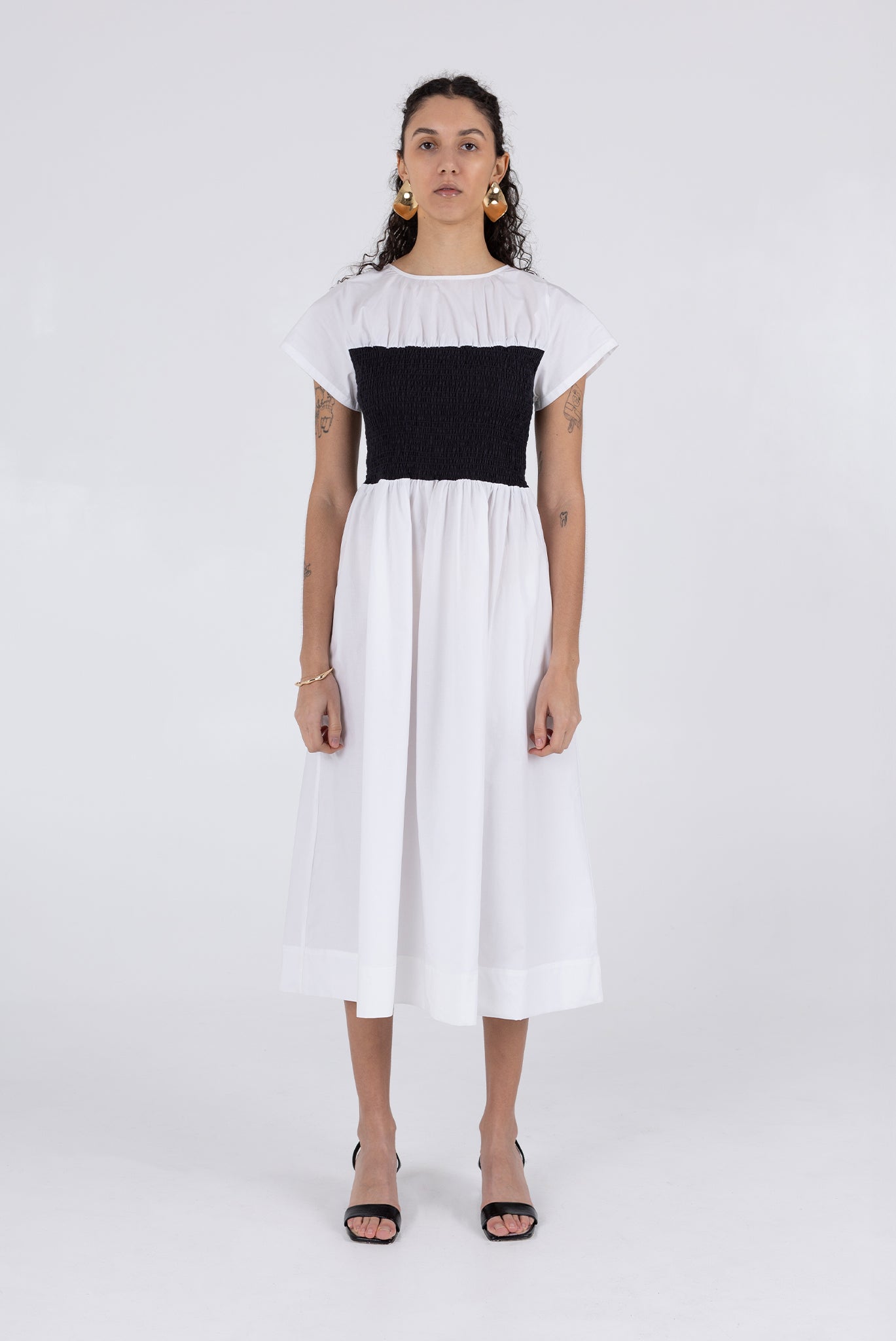 London Dress - White/Black