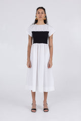 London Dress - White/Black