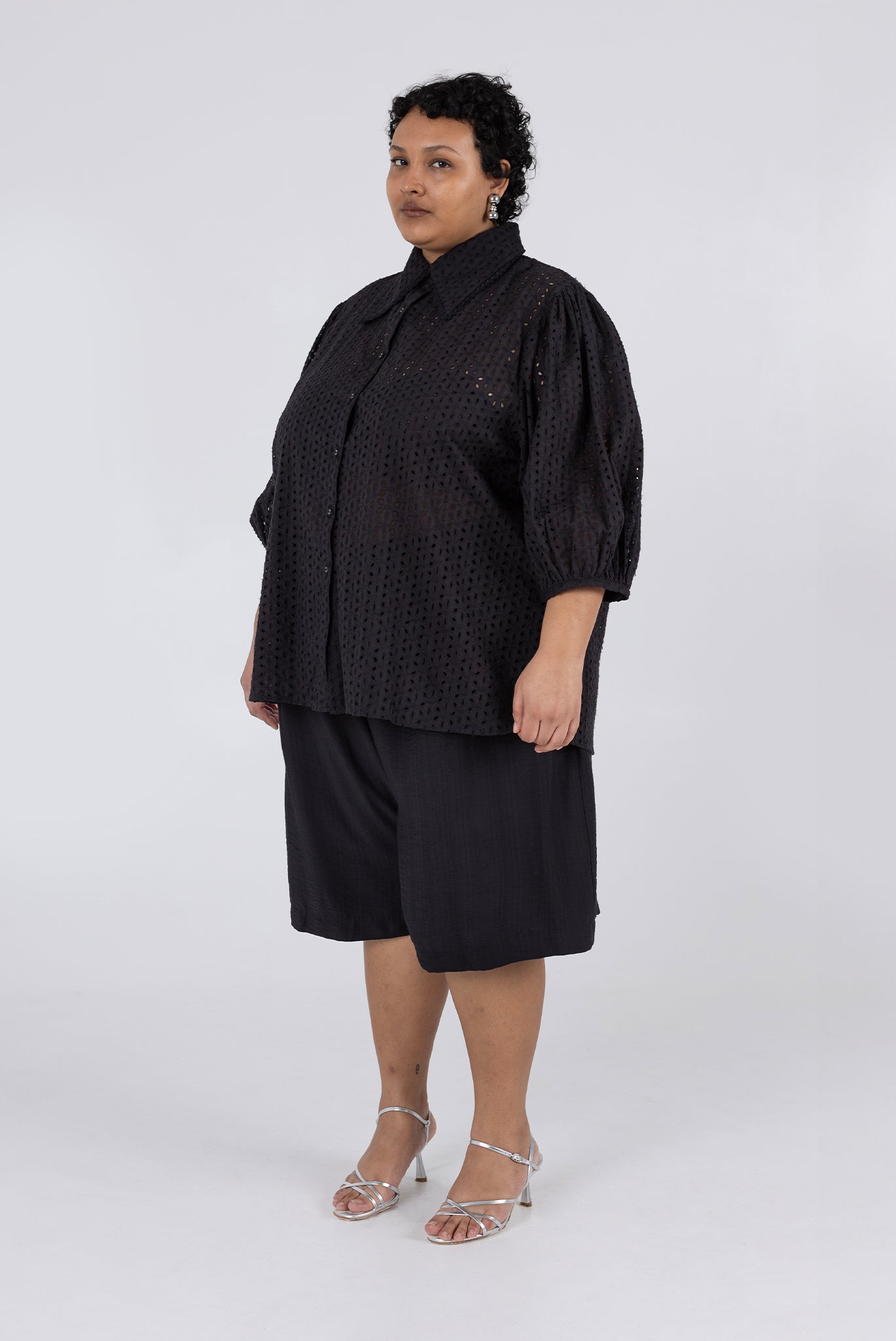 Madeline Top - Black Eyelet