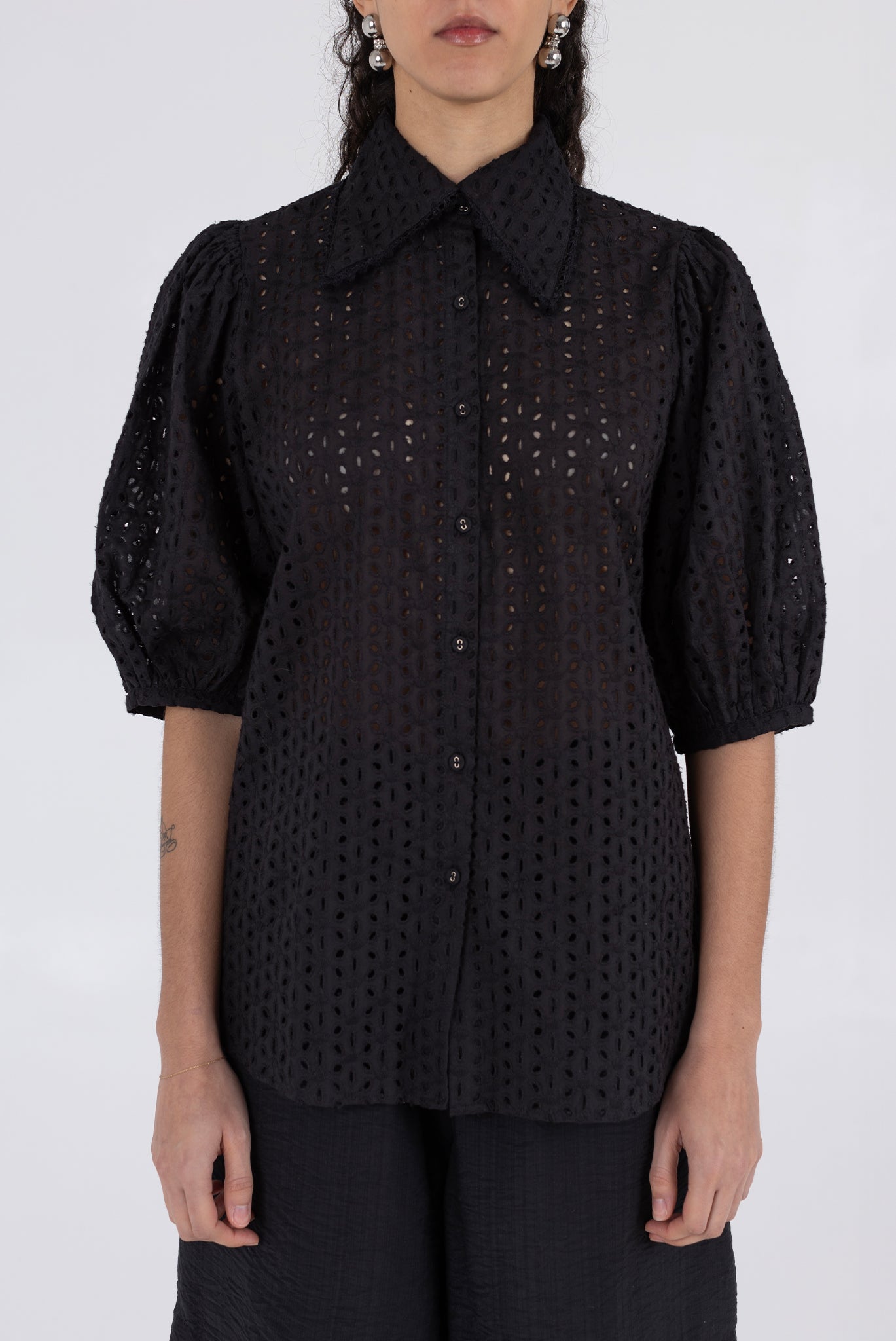 Madeline Top - Black Eyelet