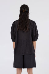 Madeline Top - Black Eyelet