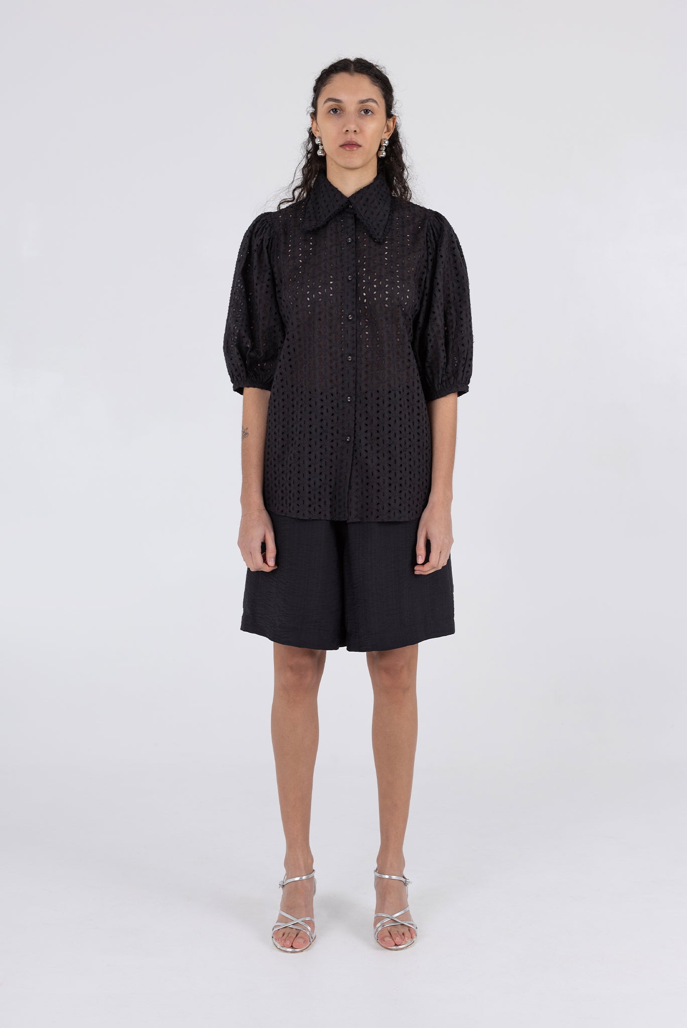 Madeline Top - Black Eyelet