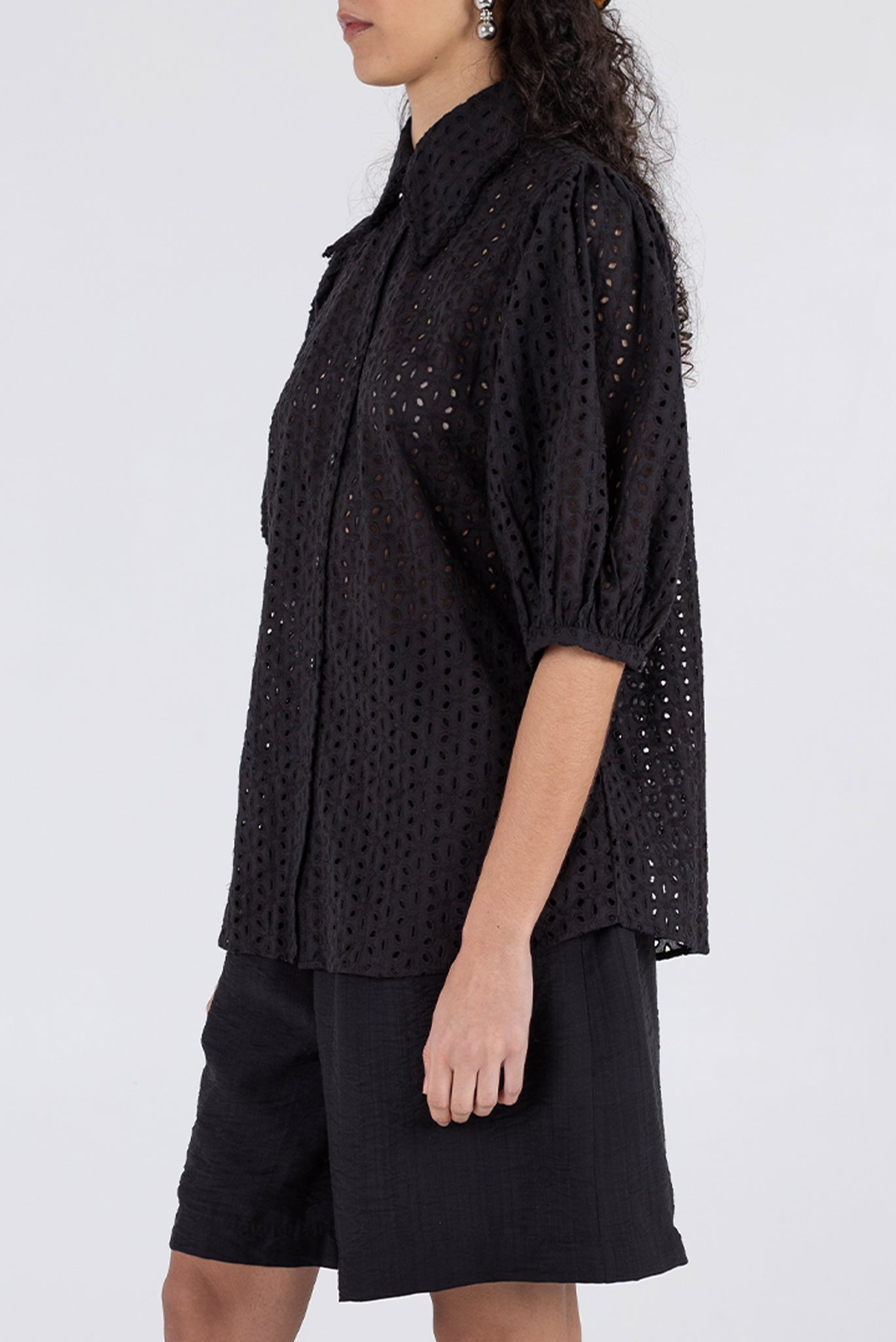 Madeline Top - Black Eyelet