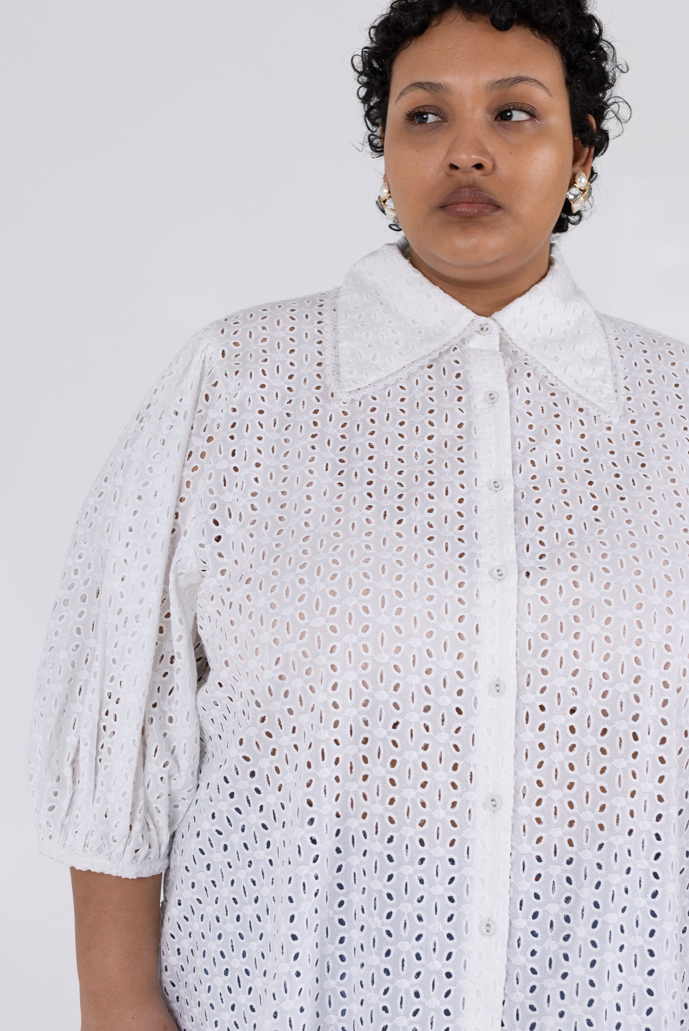 Madeline Top - Salt Eyelet