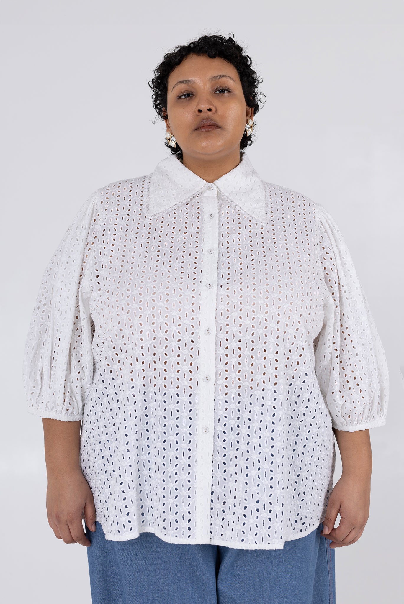 Madeline Top - Salt Eyelet