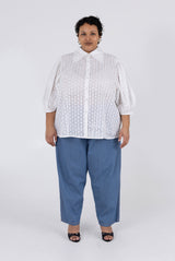 Madeline Top - Salt Eyelet