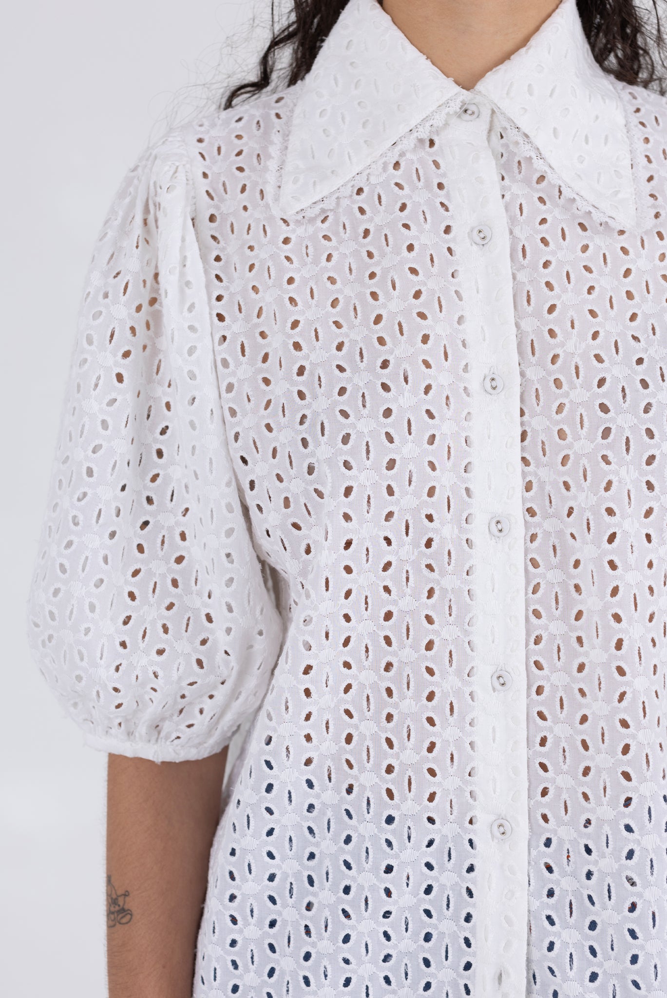 Madeline Top - Salt Eyelet