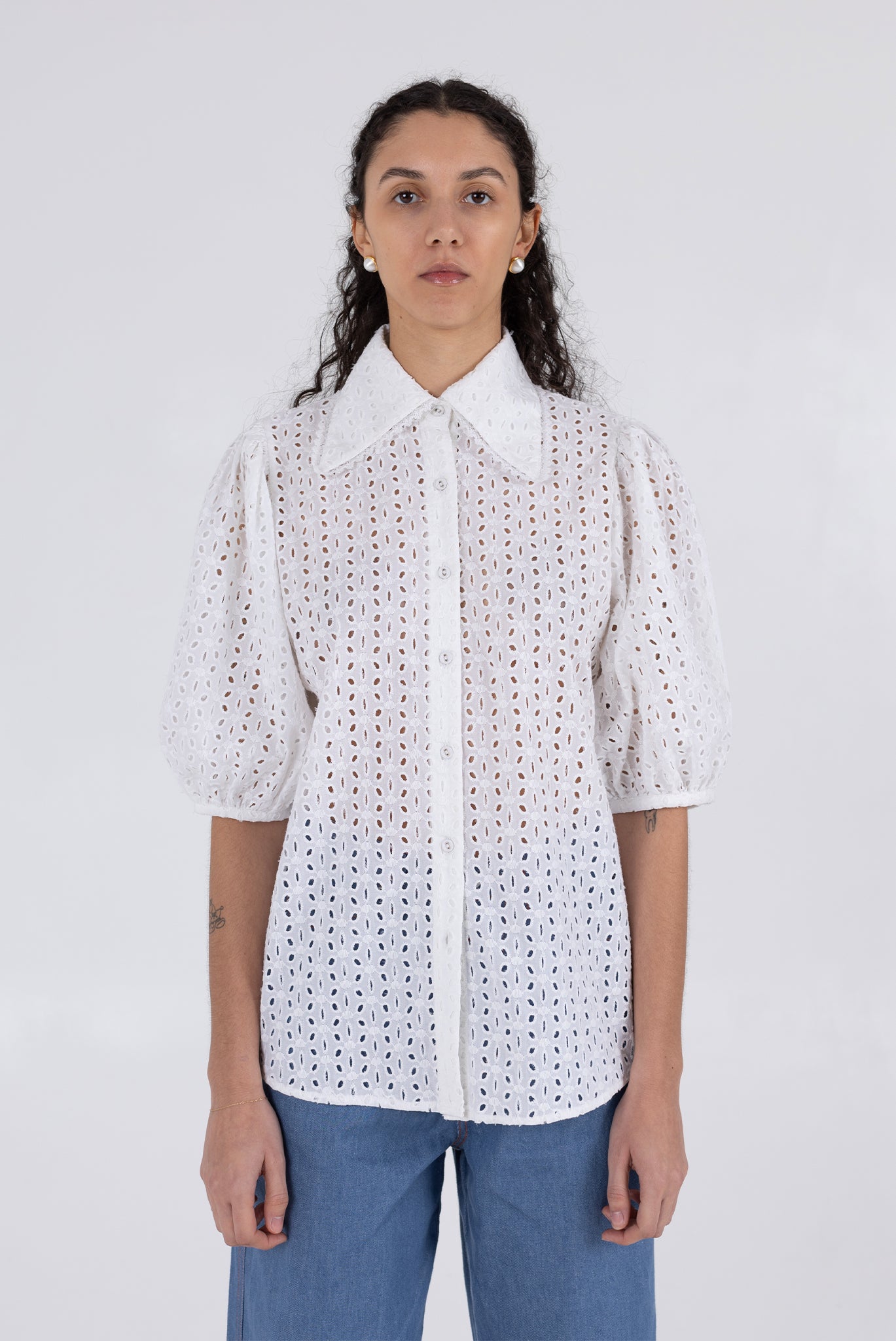 Madeline Top - Salt Eyelet