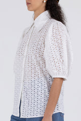 Madeline Top - Salt Eyelet