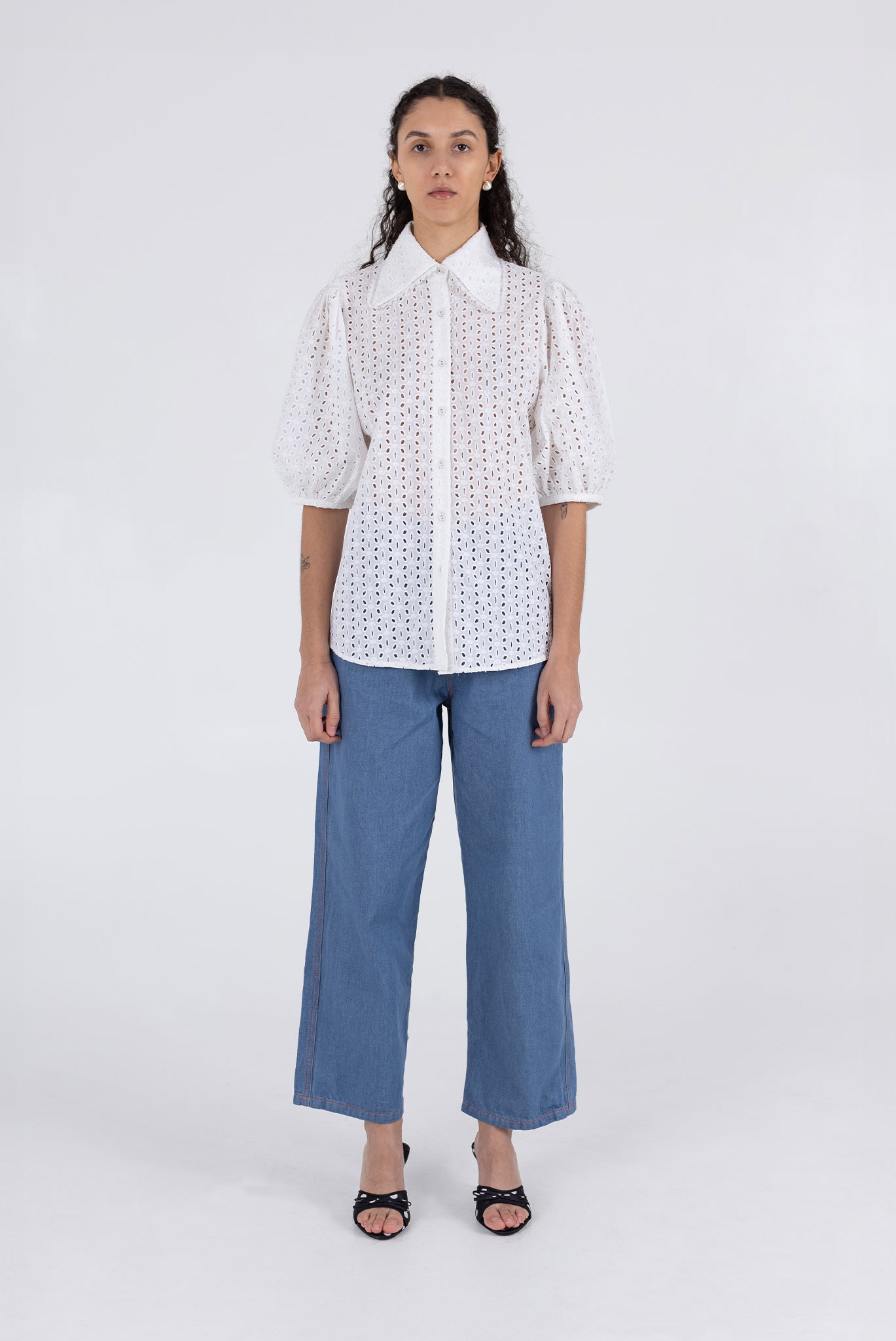 Madeline Top - Salt Eyelet