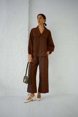 Luna Pant - Cinnamon Check