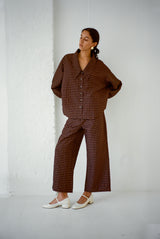 Luna Pant - Cinnamon Check