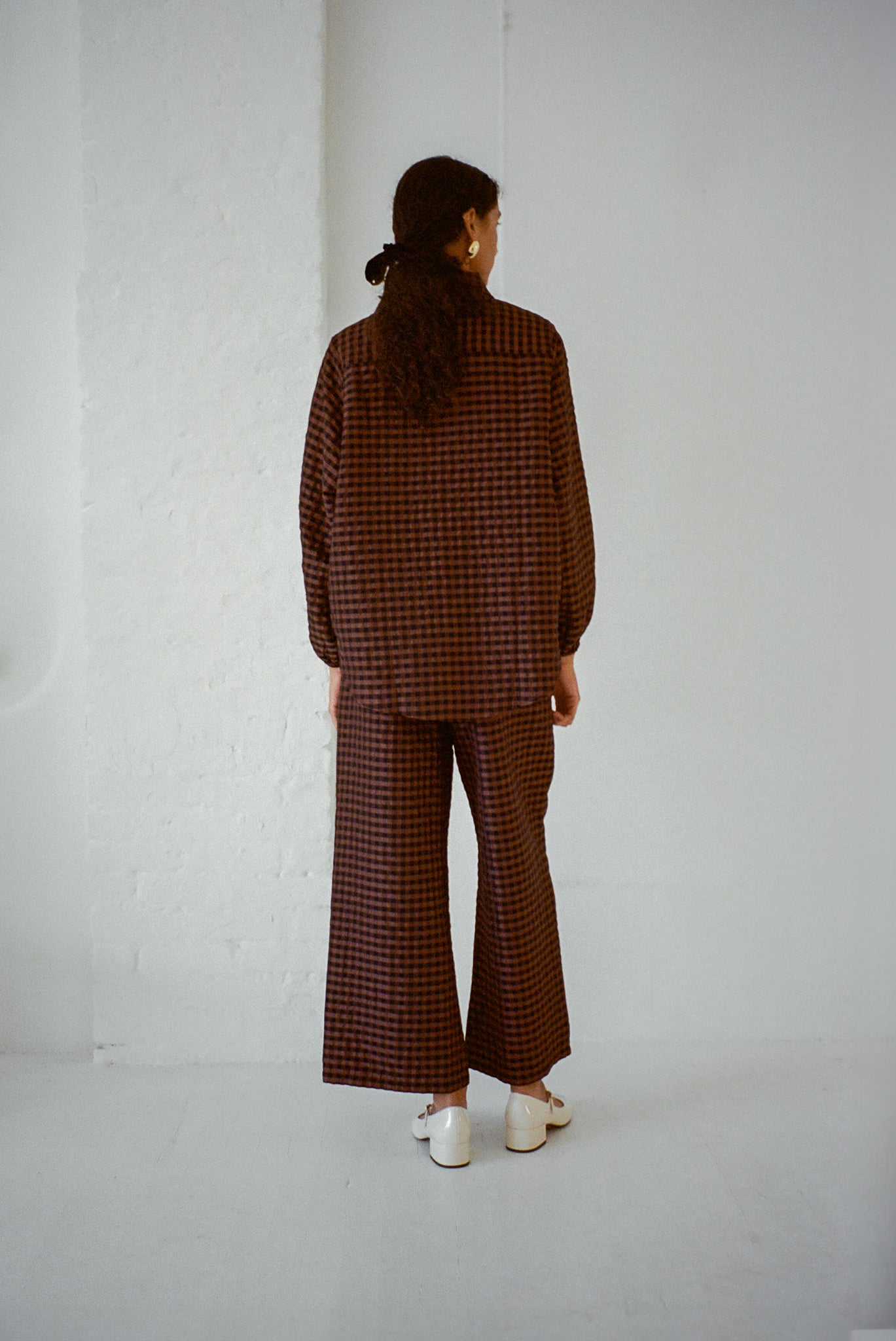 Luna Pant - Cinnamon Check