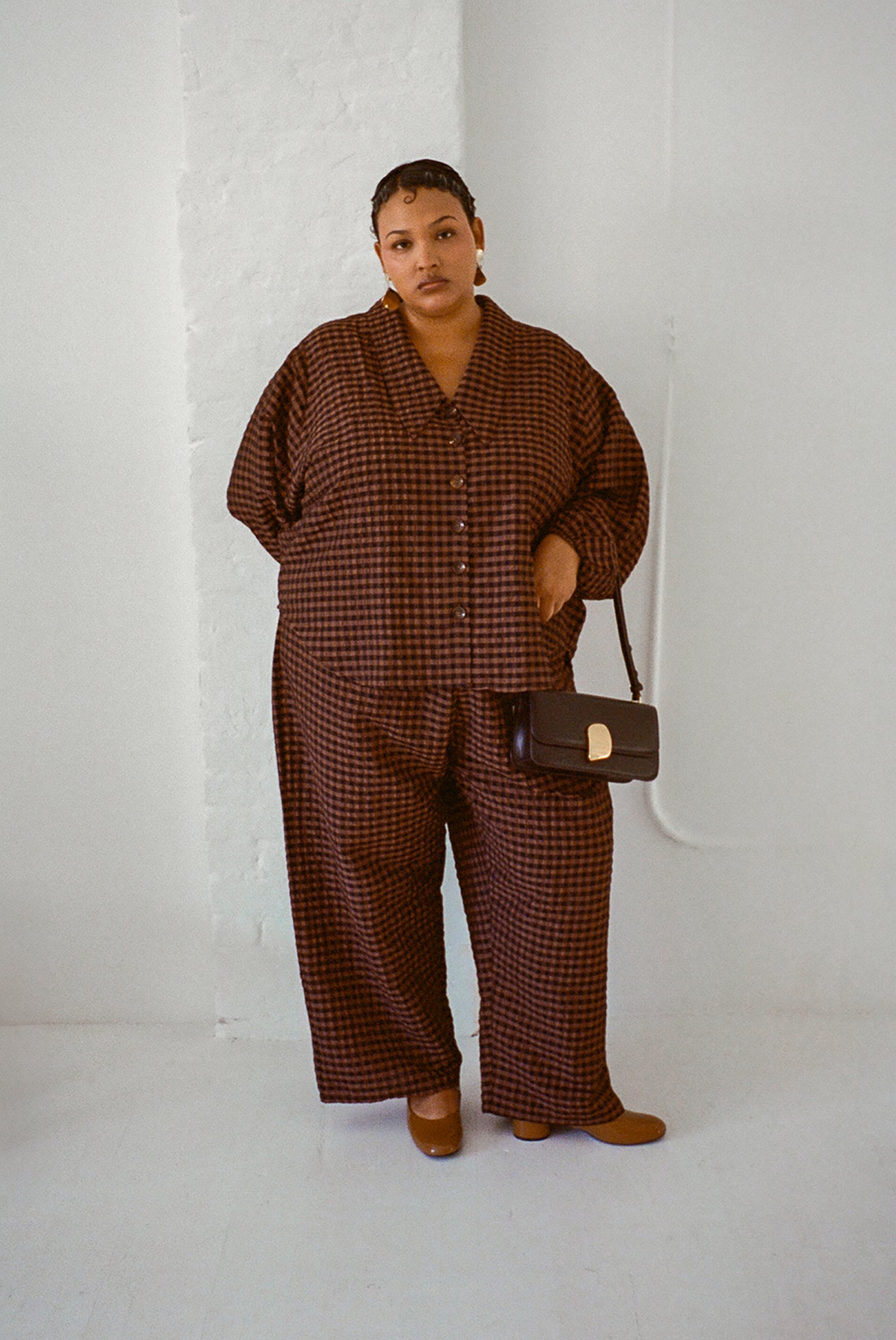 Luna Pant - Cinnamon Check