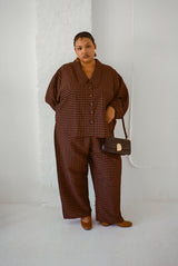 Luna Pant - Cinnamon Check