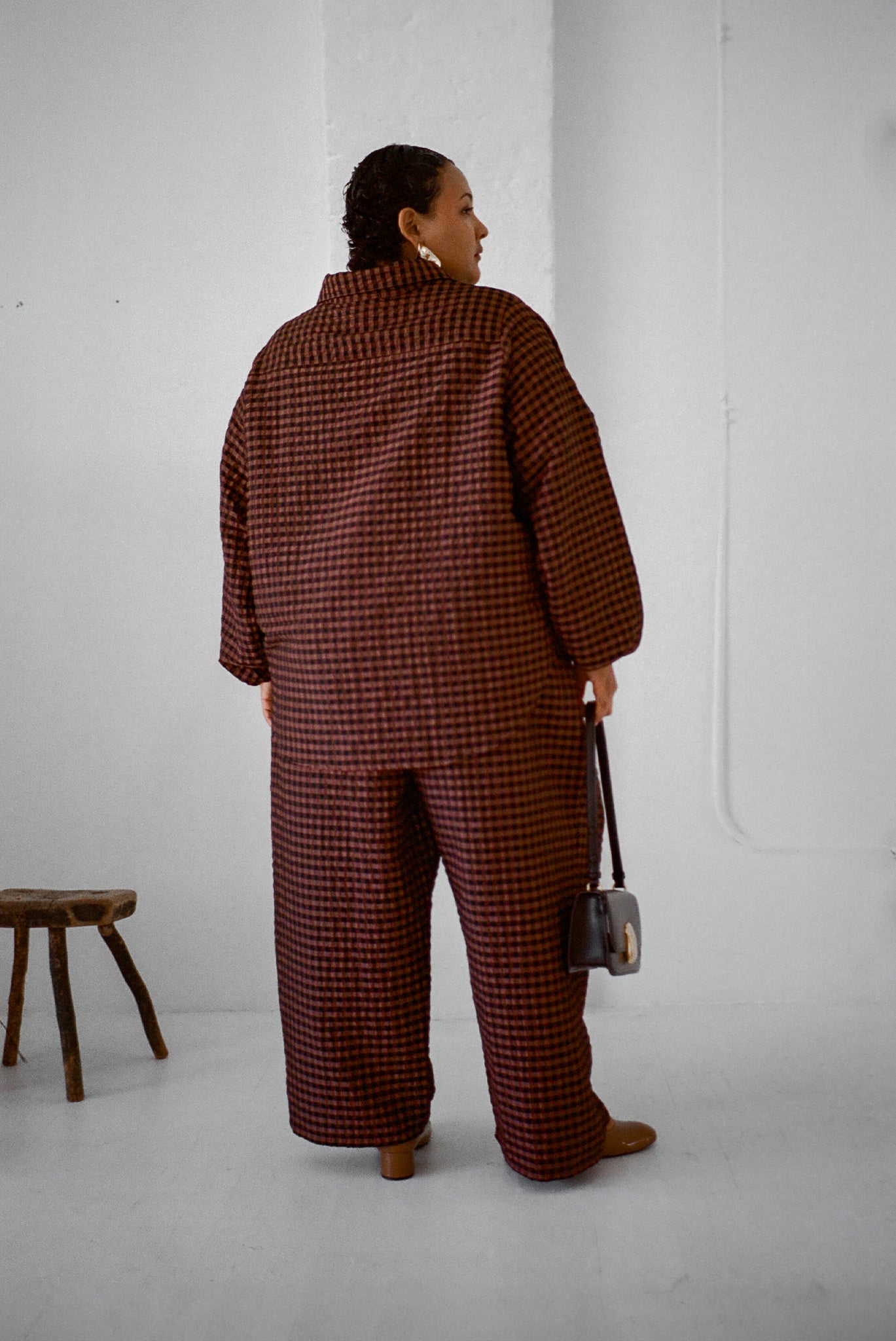 Luna Pant - Cinnamon Check