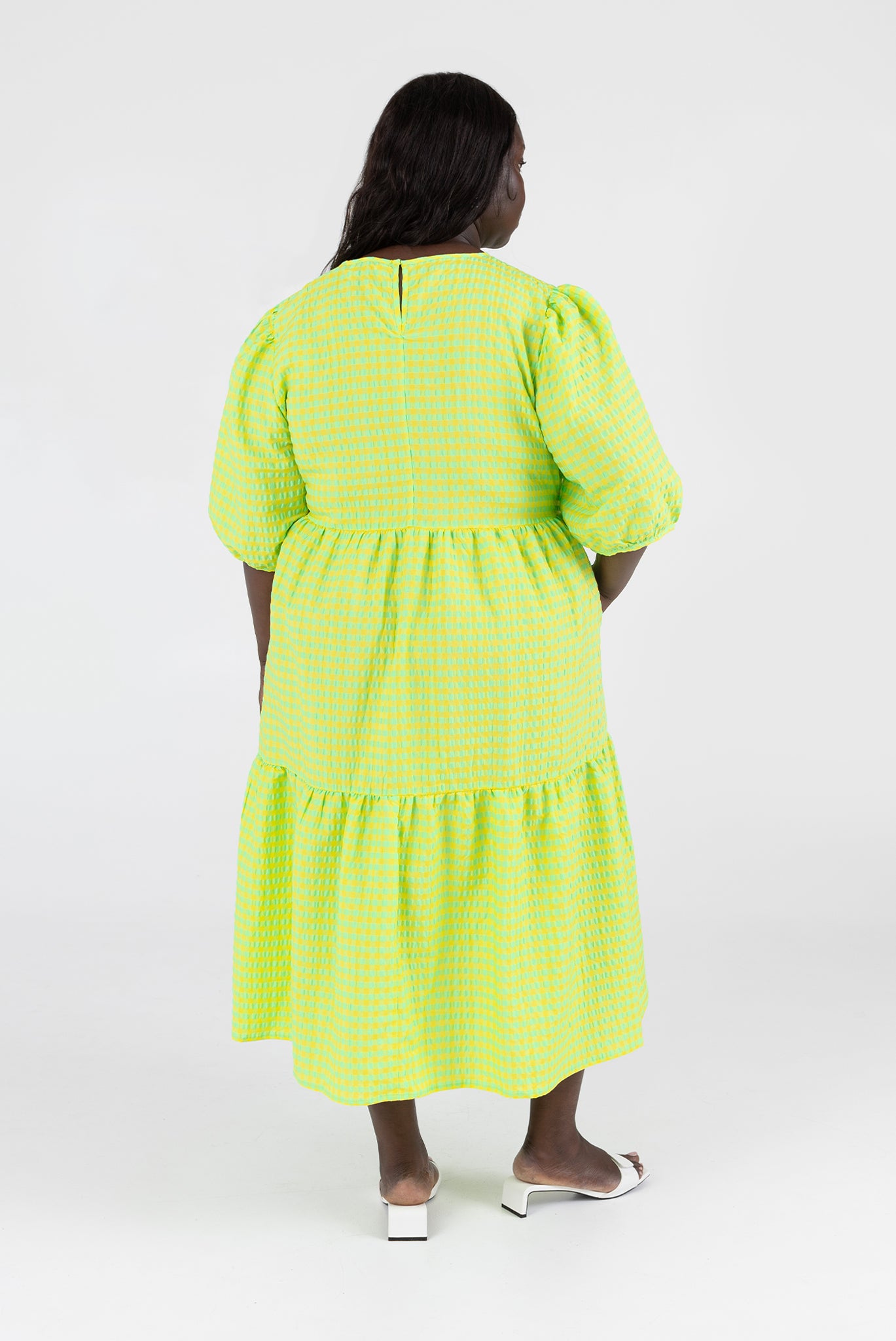 Rosemary Dress - Acid Apple Gingham