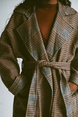 Roberta Trench - Reversible Mini Check