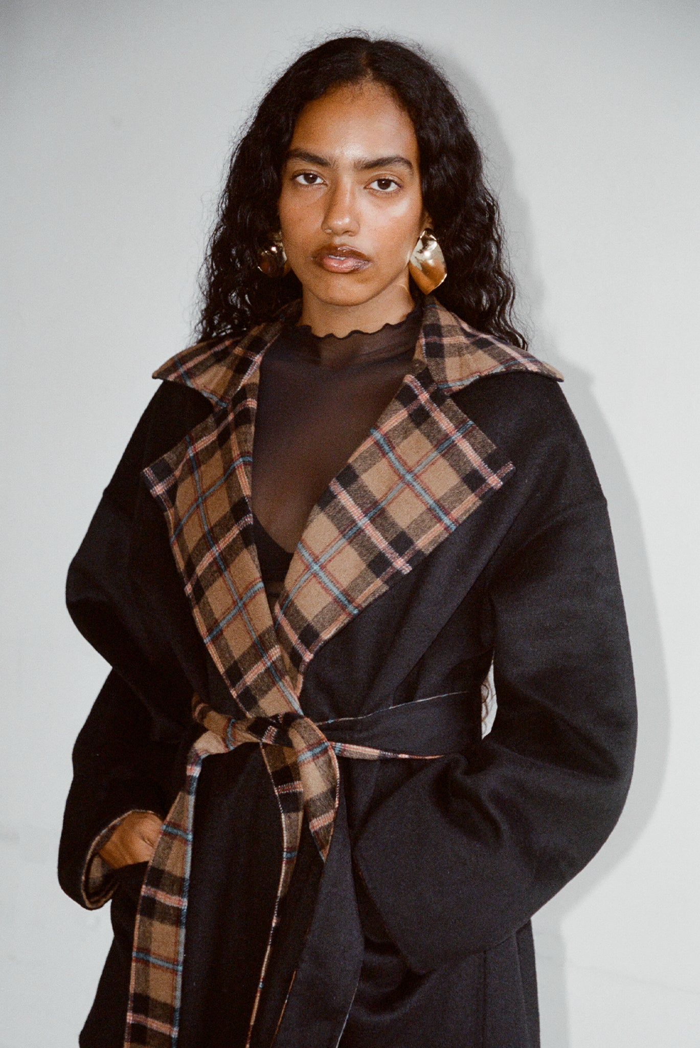 Roberta Trench - Reversible Plaid