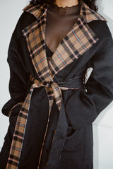 Roberta Trench - Reversible Plaid