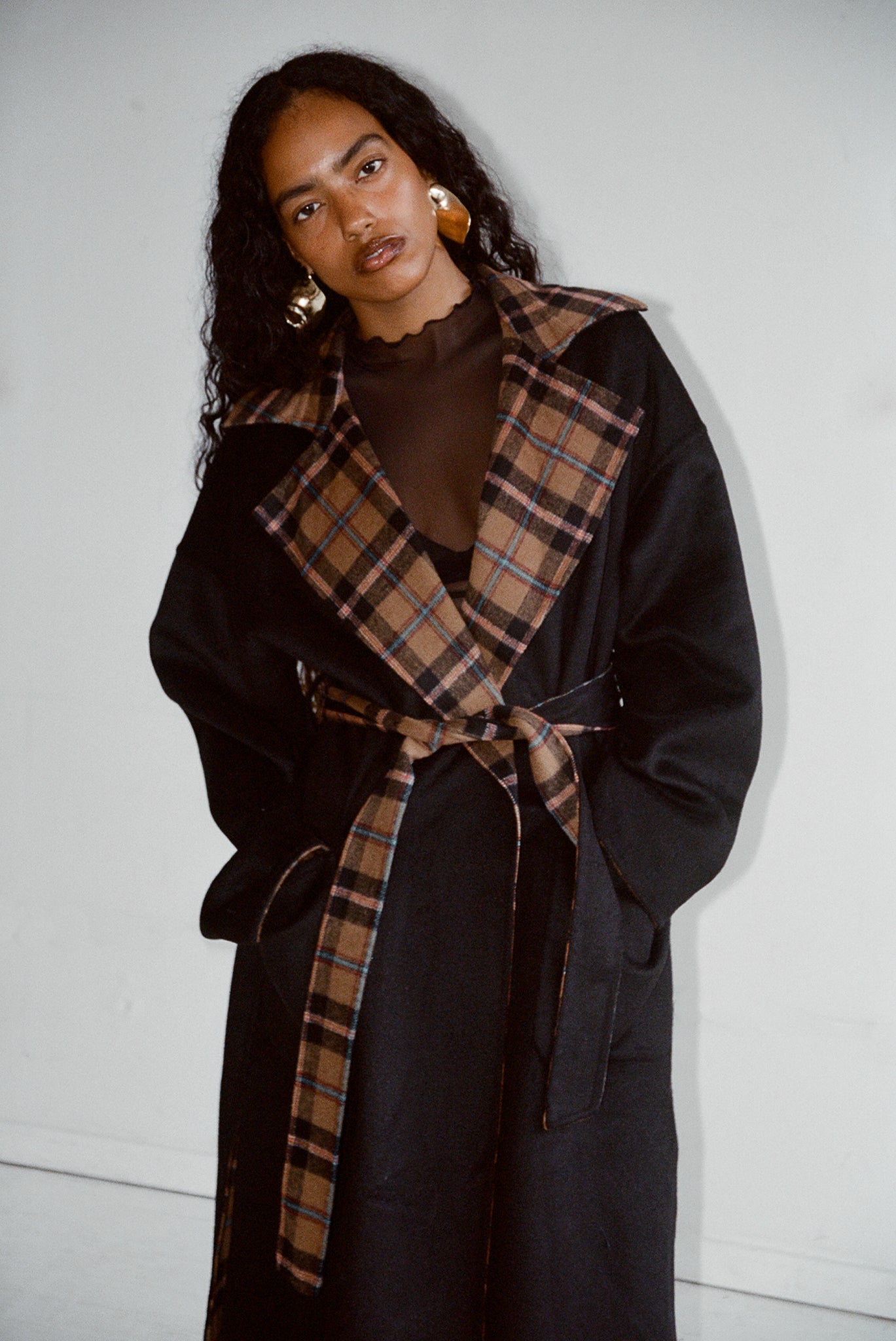 Roberta Trench - Reversible Plaid