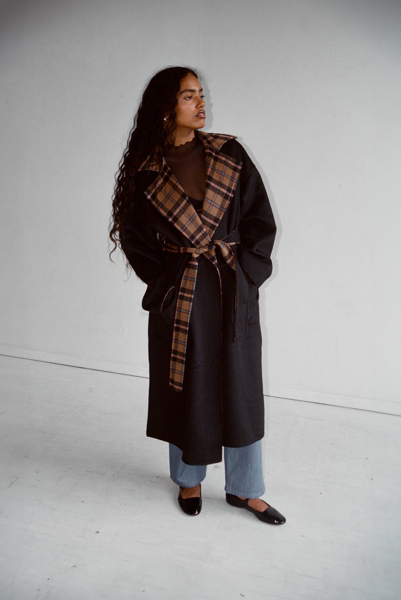 Roberta Trench - Reversible Plaid