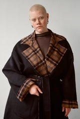 Roberta Trench - Reversible Plaid