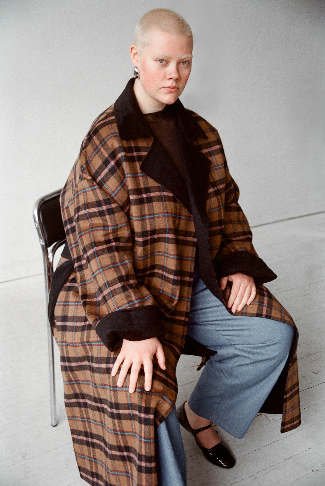 Roberta Trench - Reversible Plaid