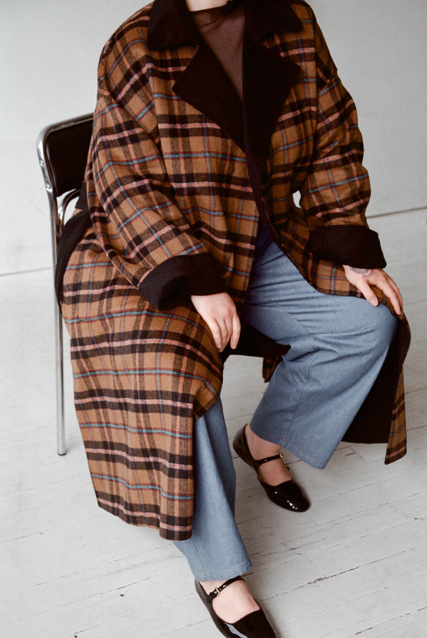 Roberta Trench - Reversible Plaid