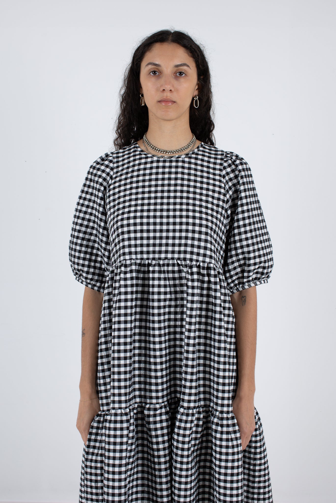Rosemary Dress - Black Check