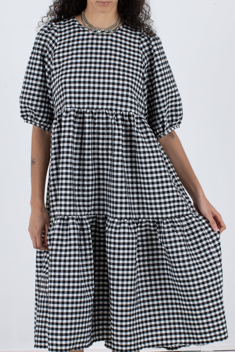 Rosemary Dress - Black Check