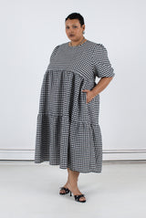 Rosemary Dress - Black Check
