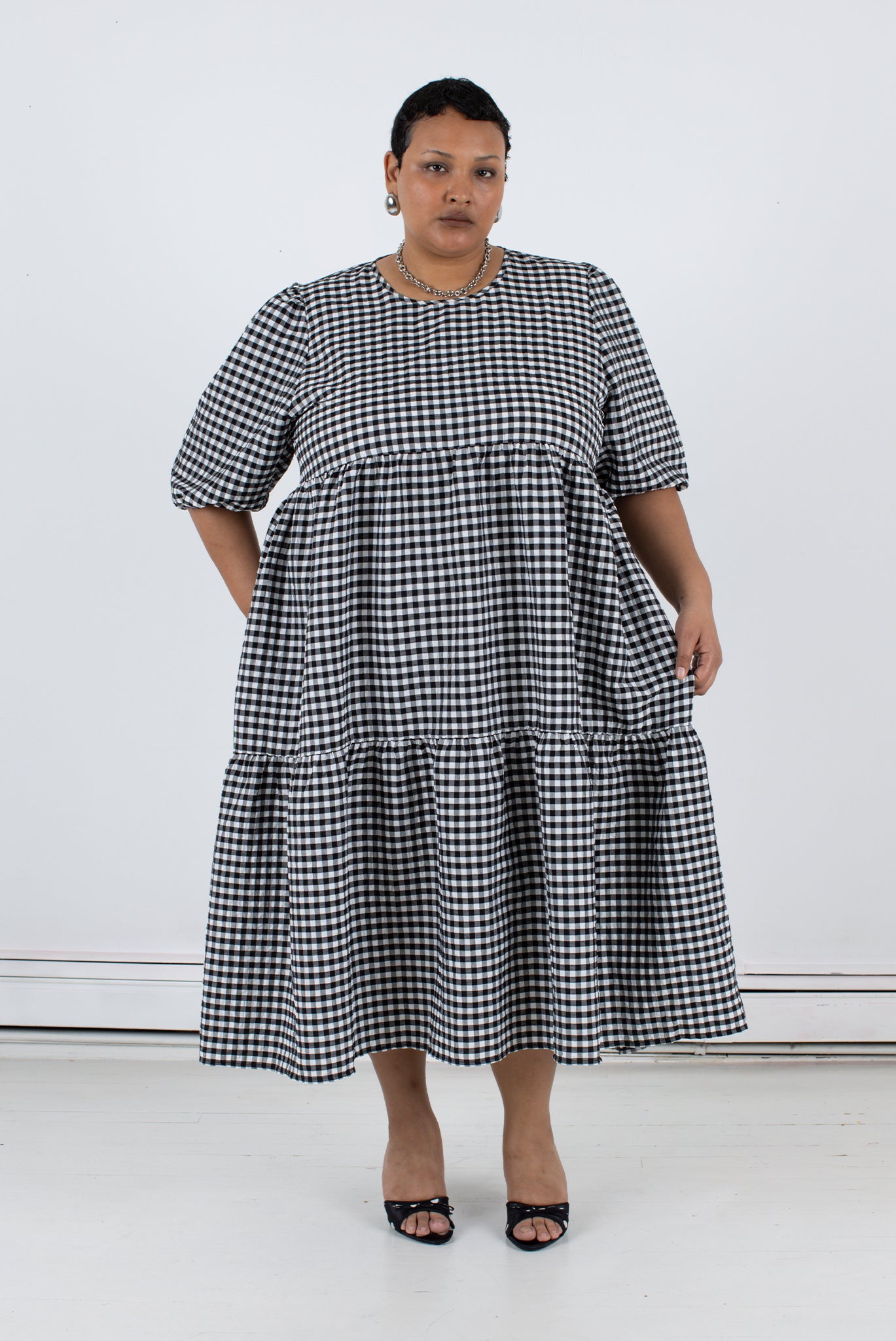 Rosemary Dress - Black Check